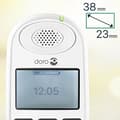 Miniatyrbild 3 av 4: Set med 2 fasta DECT-telefoner för seniorer Clear Sound PhoneEasy 100W Duo Doro White