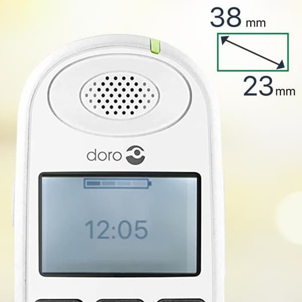 Set med 2 fasta DECT-telefoner för seniorer Clear Sound PhoneEasy 100W Duo Doro White