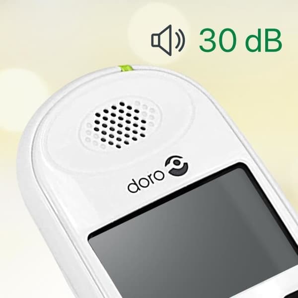 Set med 2 fasta DECT-telefoner för seniorer Clear Sound PhoneEasy 100W Duo Doro White
