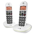 Miniatyrbild 1 av 4: Set med 2 fasta DECT-telefoner för seniorer Clear Sound PhoneEasy 100W Duo Doro White