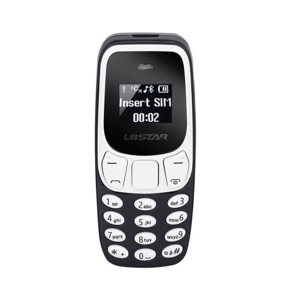 L8STAR BM10 Mini Quad Band olåst telefon Bluetooth Dialer 2 kort Låg strålning LLY90619101BK