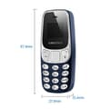 Miniatyrbild 3 av 4: L8STAR BM10 Pocket Mini Mobil Mini Mobiltelefon Tangentbord GSM 2 SIM Bluetooth MP3 - Blå