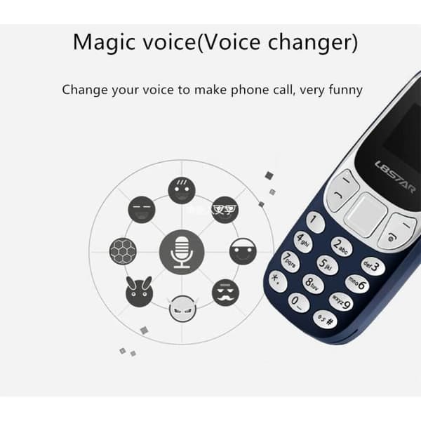 L8STAR BM10 Pocket Mini Mobil Mini Mobiltelefon Tangentbord GSM 2 SIM Bluetooth MP3 - Blå