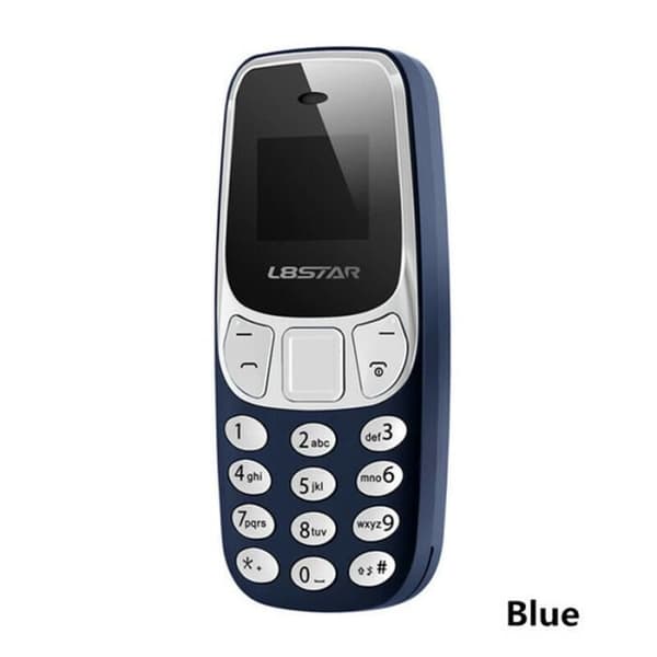 L8STAR BM10 Pocket Mini Mobil Mini Mobiltelefon Tangentbord GSM 2 SIM Bluetooth MP3 - Blå