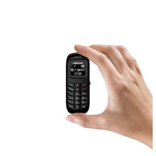 L8STAR BM70 mini mobiltelefon mobil Trådlös bluetooth headset uppringare stereo mini headset ficktelefon (svart)