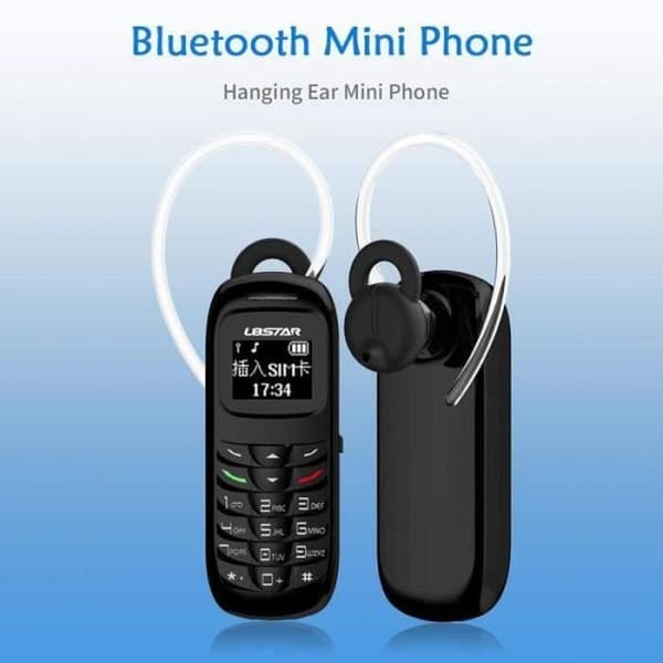 Glife16836-L8STAR BM70 Mini Mobiltelefon - Magic Voice Dialer Trådlöst Bluetooth Headset Mini Mobiltelefon (svart, ny