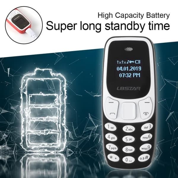 L8STAR BM10 Dual SIM Bluetooth Mobiltelefon - XCSOURCE - Full knappsats - Svart