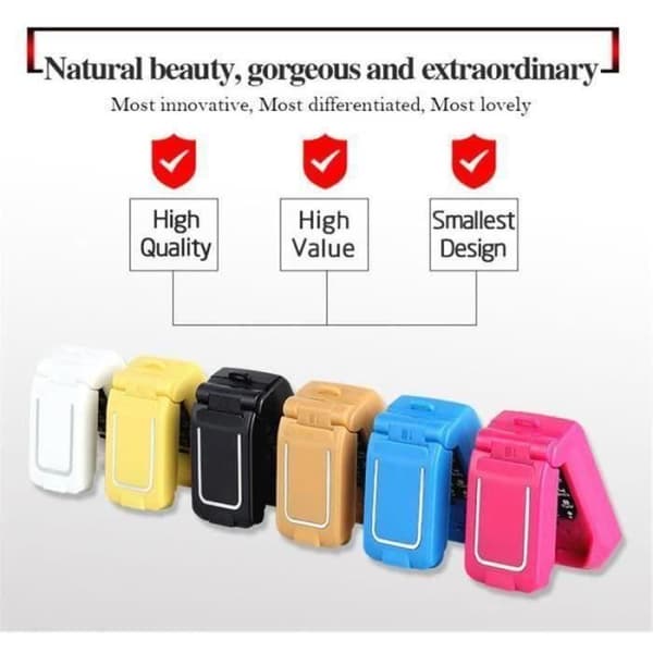 Trådlös Bluetooth-mobiltelefon - YWEI - Mini Flip BL35133-QUOXO Vit - 0,66" skärm - Magic FM Dialer