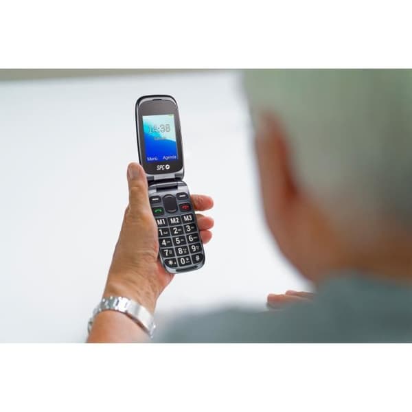 SPC Harmony 4G - Senior mobiltelefon med stora knappar, SOS-knapp och kompatibel med hörapparat