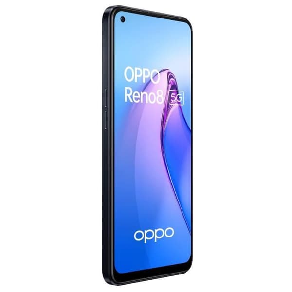 Smartphone - OPPO - Reno8 - 256GB - 5G - Shimmer Black - Dubbel bakåtvänd kamera