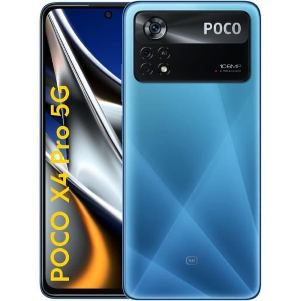 Xiaomi Poco X4 Pro 256 GB blå smartphone - 120 Hz AMOLED-skärm - 108 MP+8 MP+2 MP - Android 11