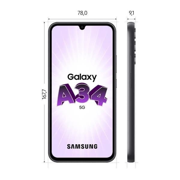 SAMSUNG Galaxy A34 5G Graphite 128GB