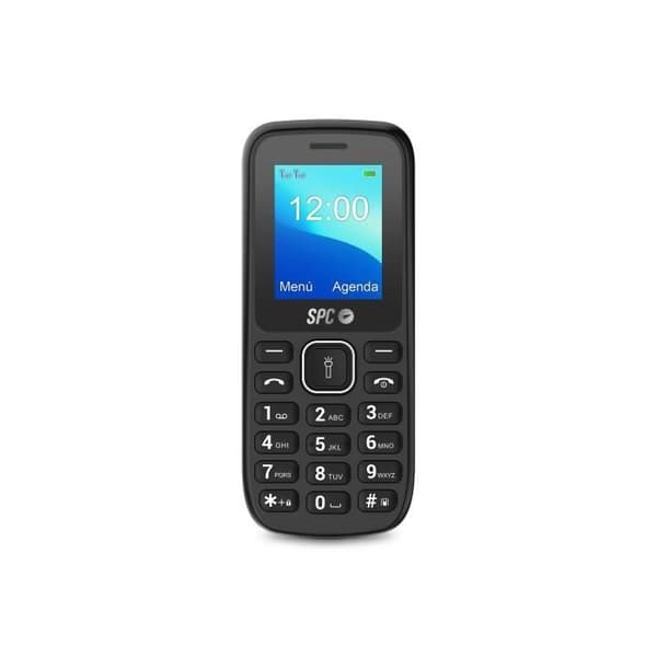 SPC Talk Mobiltelefon - 1,8" skärm, 800 mAh batteri, FM-radio, Dual SIM, ficklampa och kamera - svart