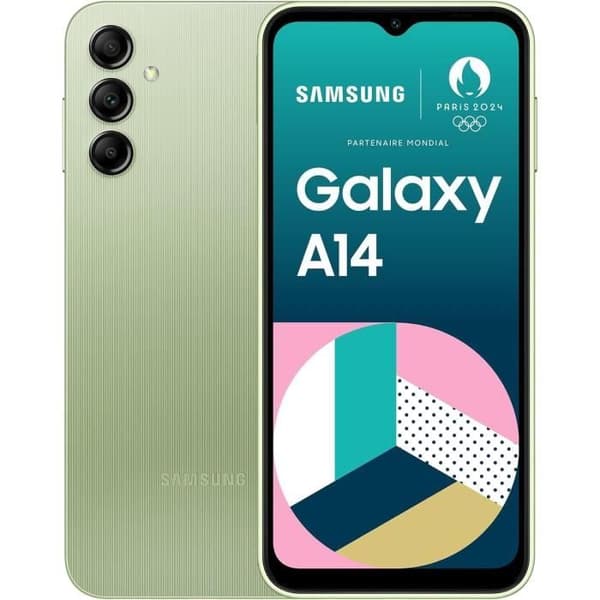 Samsung Galaxy A14 16,8 cm (6.6") Dubbla SIM-kort 4G USB Type-C 4 GB 128 GB 5000 mAh Ljusgrön Ljusgrön