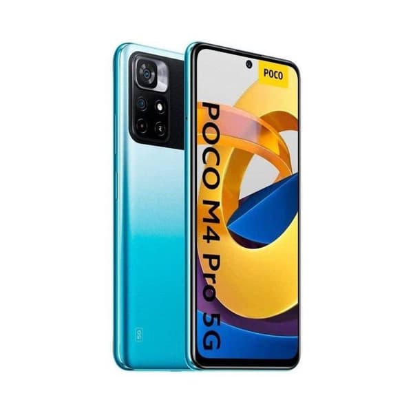 Xiaomi Poco M4 Pro 4+64GB blå smartphone 5G NFC trippelkamera 50MP 6,6 tum FHD + DotDisplay