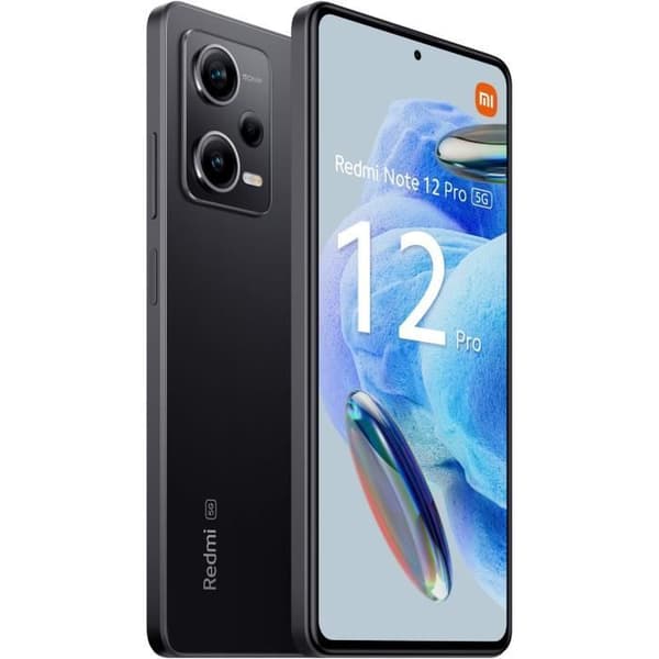 XIAOMI Redmi Note 12 Pro 5G Smartphone - 128GB - Svart - Dual SIM - Fingeravtrycksläsare