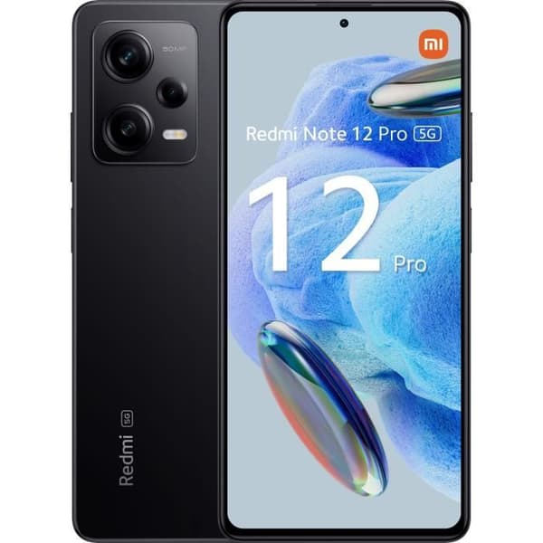 XIAOMI Redmi Note 12 Pro 5G Smartphone - 128GB - Svart - Dual SIM - Fingeravtrycksläsare Svart