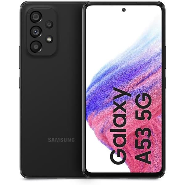 SAMSUNG Galaxy A53 5G 128GB 6GB RAM Dual Sim 6,5" Display Full HD + Micro SD Slot 64MP Kamera Android Italien Svart Svart