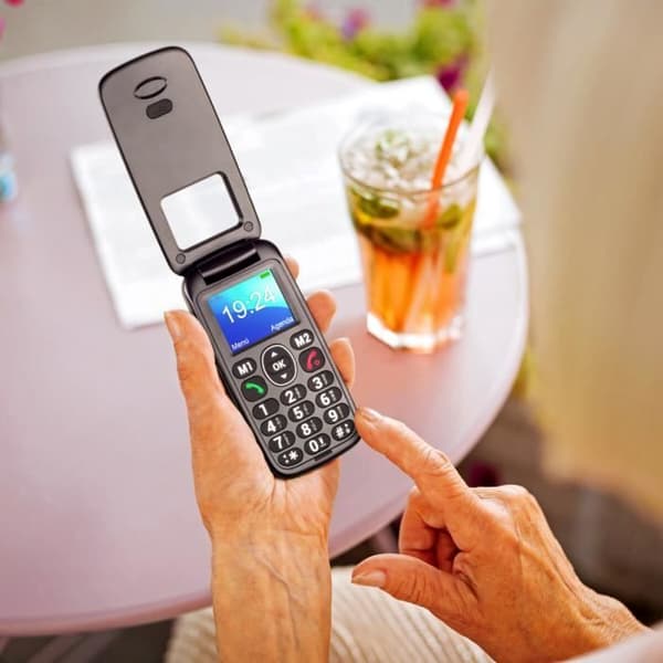 SPC Titan View – Senior mobiltelefon med stora knappar, SOS-knapp, fjärrinställning, direktminnen – svart
