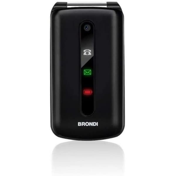 Brondi President mobiltelefon - Dual SIM - Flip - Svart