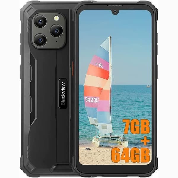 Blackview BV5300 Pro Unbreakable 4G-mobiltelefon 6,1" 7GB+64GB 13MP+8MP 6580mAh NFC Face ID Dual SIM - Grå Svart