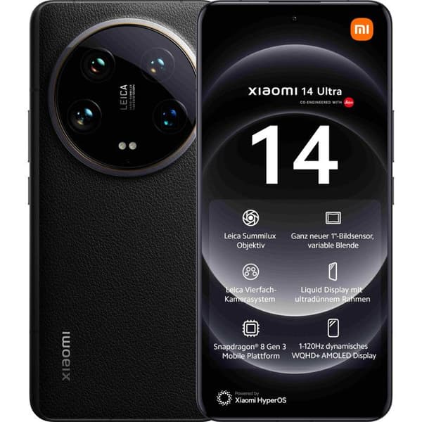 XIAOMI Smartphone 14 Ultra 16/512GB Svart Svart