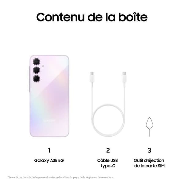 Samsung Galaxy A35 Smartphone 128 GB 5G Lilac