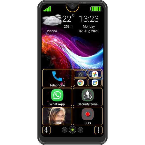 BEAFON M6s Plus Smartphone - 6,26" HD+-skärm - 3GB/32GB - 13MP + 8MP APN - Android 10 - Svart Svart