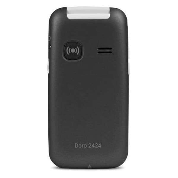 Doro 2424 mobiltelefon - Flip - 6,1 cm (2,4") - 3 MP - Bluetooth - 800 mAh - Grå, Silver