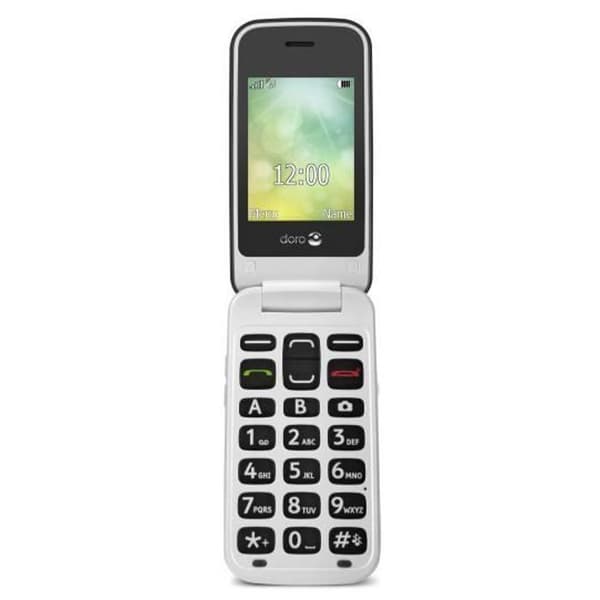 Doro 2424 mobiltelefon - Flip - 6,1 cm (2,4") - 3 MP - Bluetooth - 800 mAh - Grå, Silver
