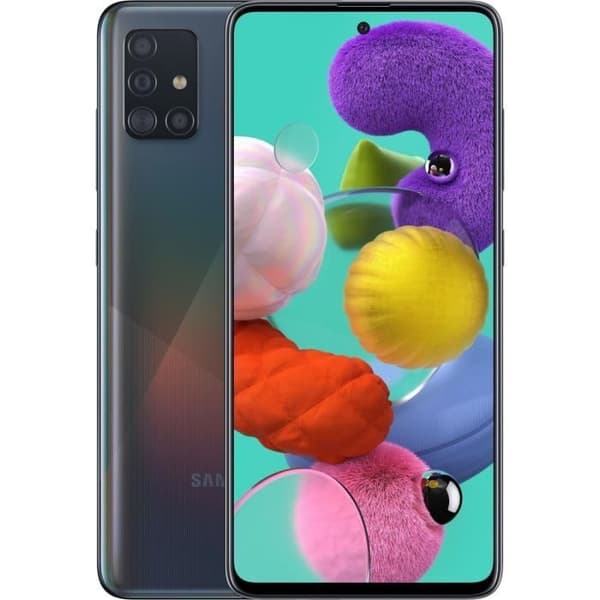 SAMSUNG Galaxy A51 Svart - Renoverad - Mycket bra skick- REFURBISHED