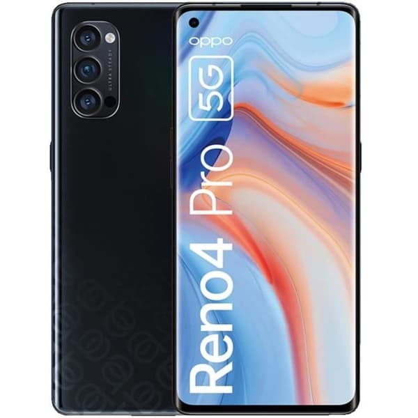 OPPO Reno4 Pro 256 GB svart - Renoverad - Utmärkt skick- REFURBISHED