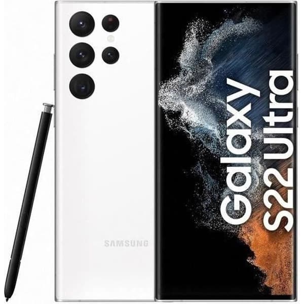 SAMSUNG Galaxy S22 Ultra 128GB 5G Vit - Renoverad - Bra skick- REFURBISHED