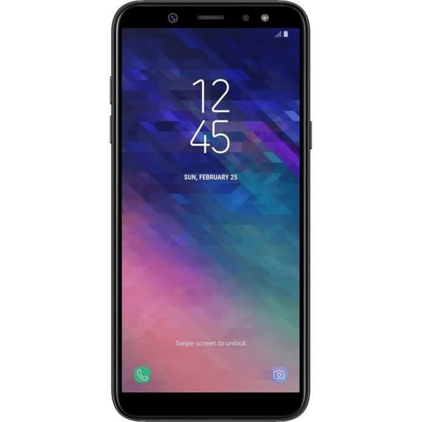 SAMSUNG Galaxy A6 32 GB Svart - Dual sim - Renoverad - Bra skick- REFURBISHED
