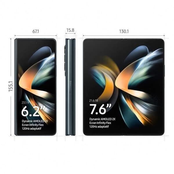 SAMSUNG Galaxy Z Fold4 256GB 5G antracit - Renoverad - Bra skick- REFURBISHED