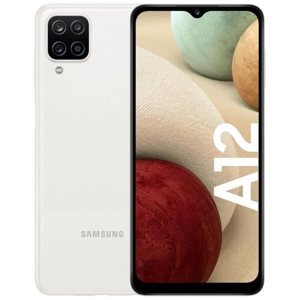 Samsung Galaxy A12 Vit 64 GB - Renoverad - Utmärkt skick- REFURBISHED