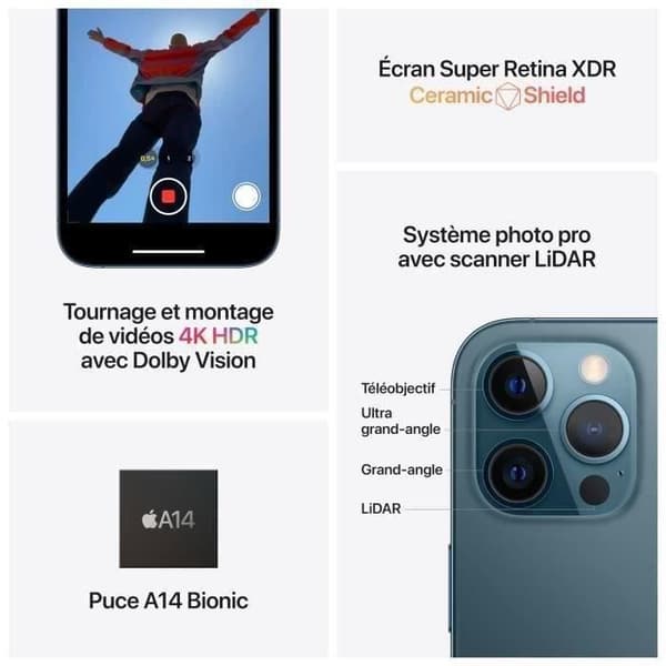APPLE iPhone 12 Pro Max 512GB Silver - Renoverad - Bra skick- REFURBISHED
