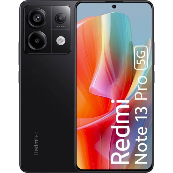 Smartphone Xiaomi Redmi Note 13 Pro 5G 8GB 256 GB svart batteri 5100 mAh NFC 6,67" AMOLED-skärm Svart