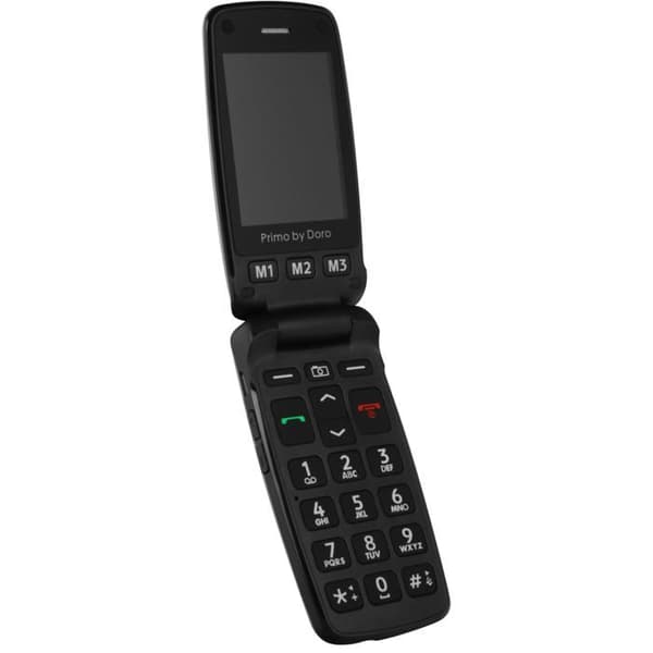 Doro Primo 406 bläddertelefon - Svart, Silver - 6,1 cm (2,4") - 0,3 MP - Bluetooth - 1050 mAh Svart, Silver