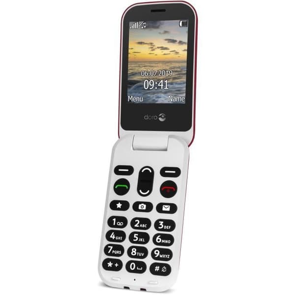 DORO Mobiltelefon 6060 - microSD-kortplats - GSM - 320 x 240 pixlar - 3 MP - röd