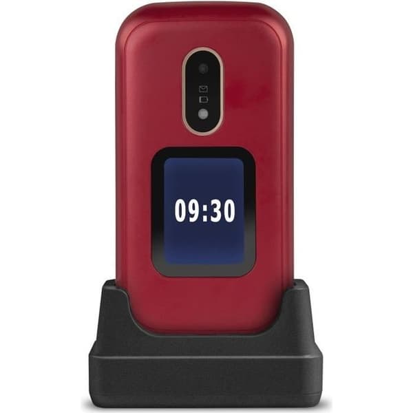 DORO Mobiltelefon 6060 - microSD-kortplats - GSM - 320 x 240 pixlar - 3 MP - röd Svart, Vit