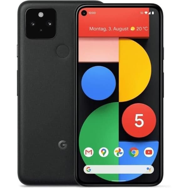 GOOGLE Pixel 5 128 GB Svart - Renoverad - Mycket bra skick- REFURBISHED
