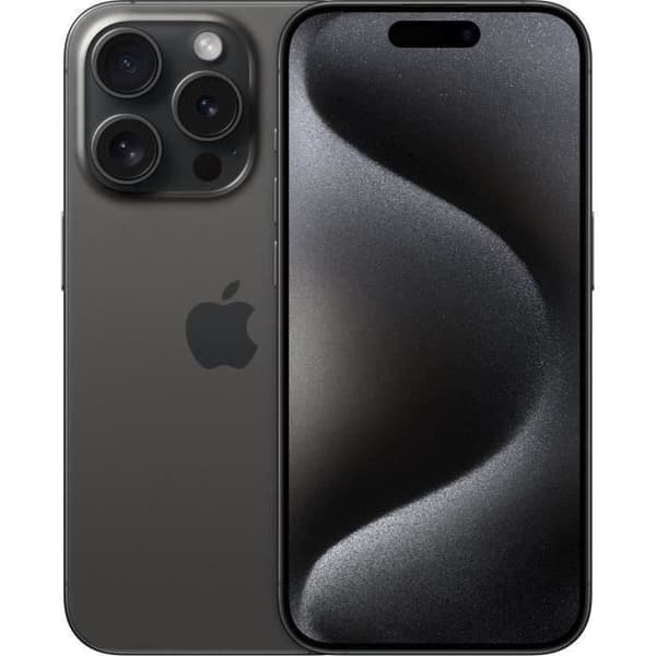 APPLE iPhone 15 Pro 128GB svart titan (2023) - Renoverad - Utmärkt skick- REFURBISHED