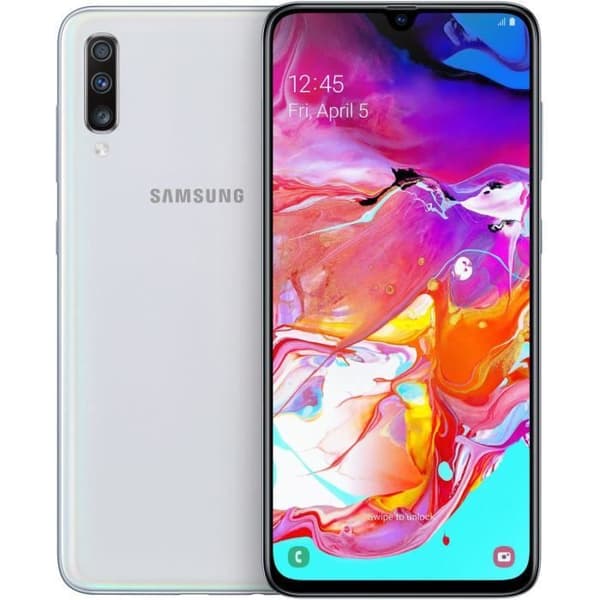 SAMSUNG Galaxy A70 128 GB Vit - Dual sim - Renoverad - Mycket bra skick- REFURBISHED