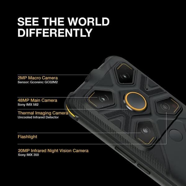 AGM Glory G1S Unbreakable 5G-mobiltelefon med värmekamera Snapdragon 480 Night Vision Camera Smartphone 8+128GB