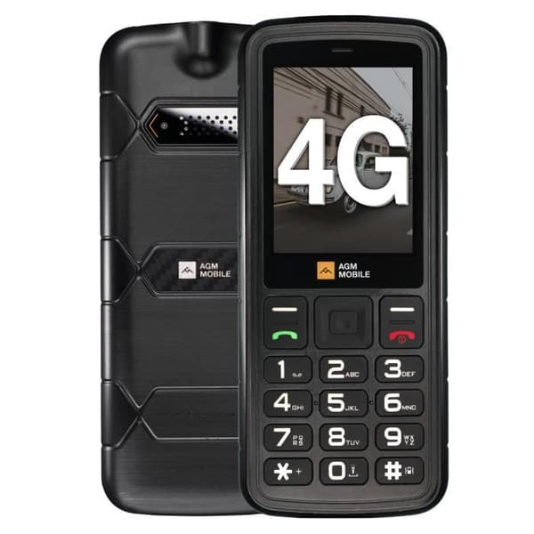 Senior Mobiltelefon - AGM - M9 4G - Vattentät IP68 - Dubbel SIM - Snabbuppringning