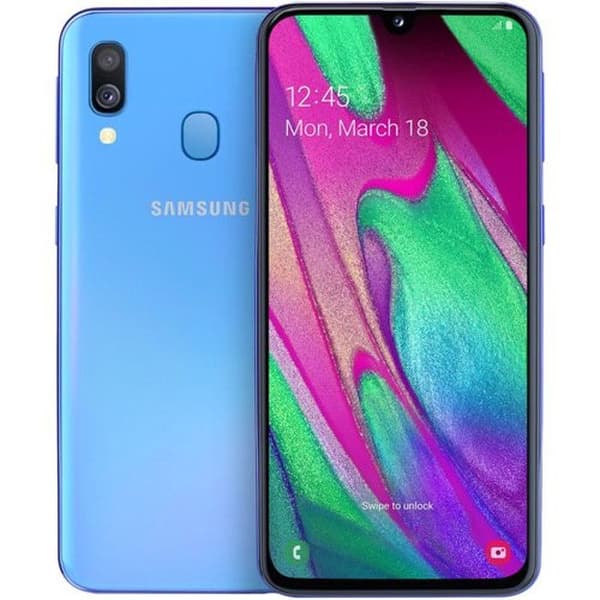 SAMSUNG Galaxy A40 64 GB Blå - Dual sim - Renoverad - Utmärkt skick- REFURBISHED