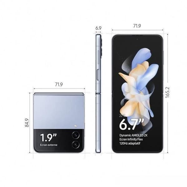 SAMSUNG Galaxy Z Flip4 128GB 5G Blå - Renoverad - Utmärkt skick- REFURBISHED