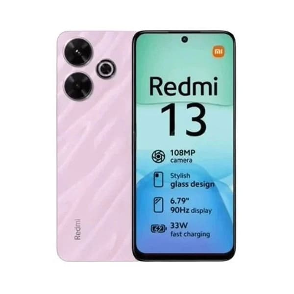 XIAOMI Redmi 13 Smartphone 8+256GB Rosa 108 MP kamera 6,79" skärm 90Hz MediaTek Helio G91-Ultra 5030mAh Batteri Snabbladdning 33W