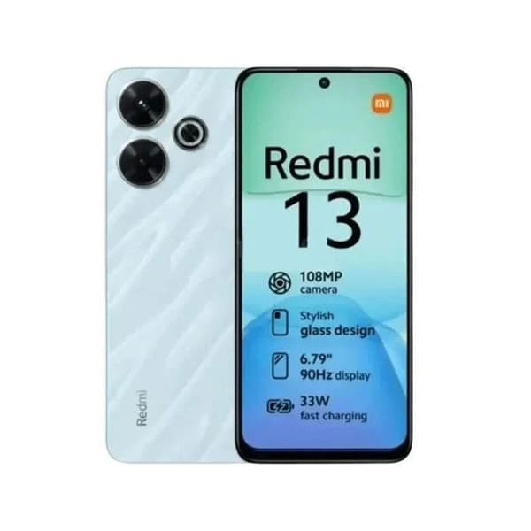XIAOMI Redmi 13 Smartphone 8+256GB Blå kamera 108 MP Skärm 6,79" 90Hz MediaTek Helio G91-Ultra 5030mAh Batteri Snabbladdning 33W